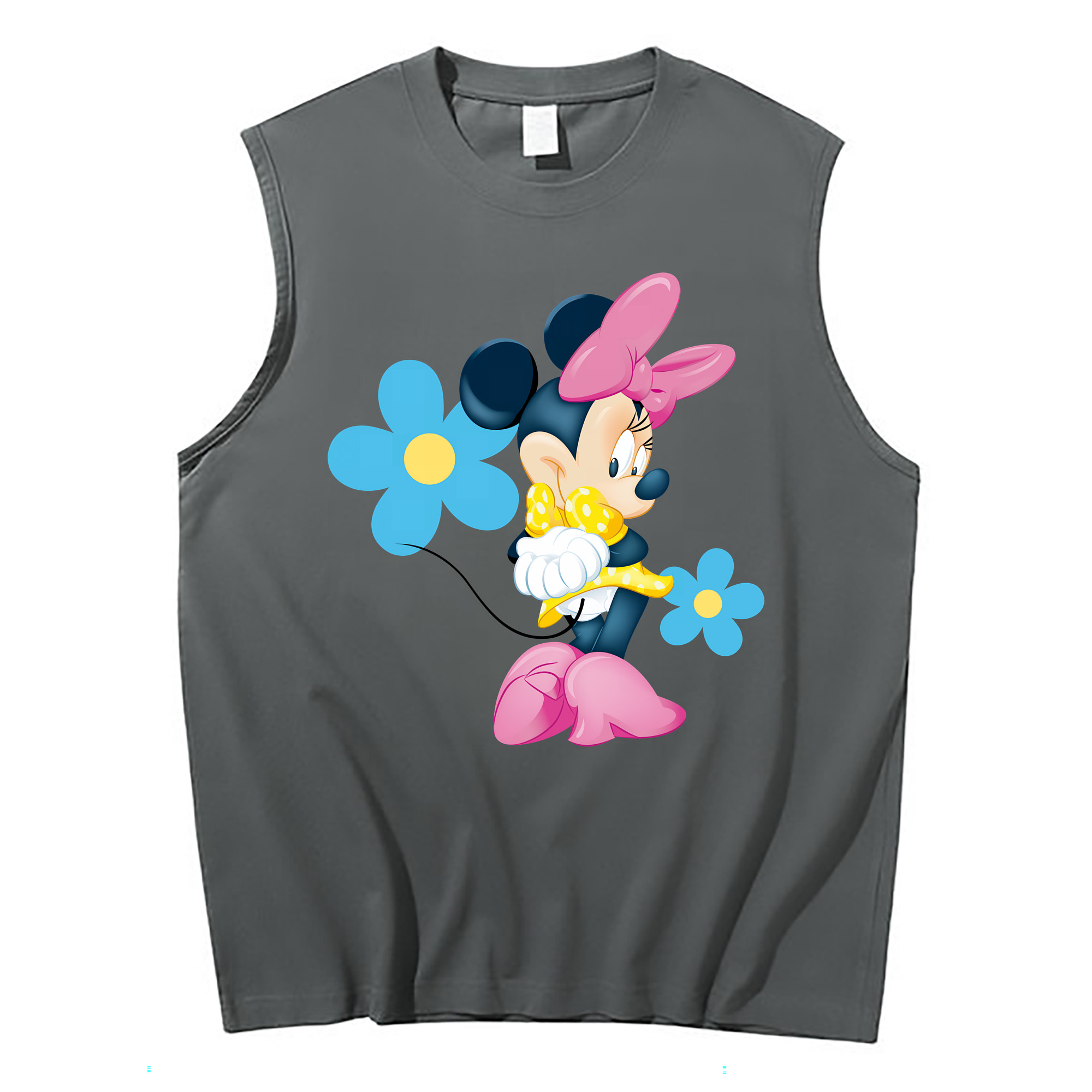 （画像用） ミッキーマウス Mickey Mouse コットン100％タンクトップ（フロントプリント）